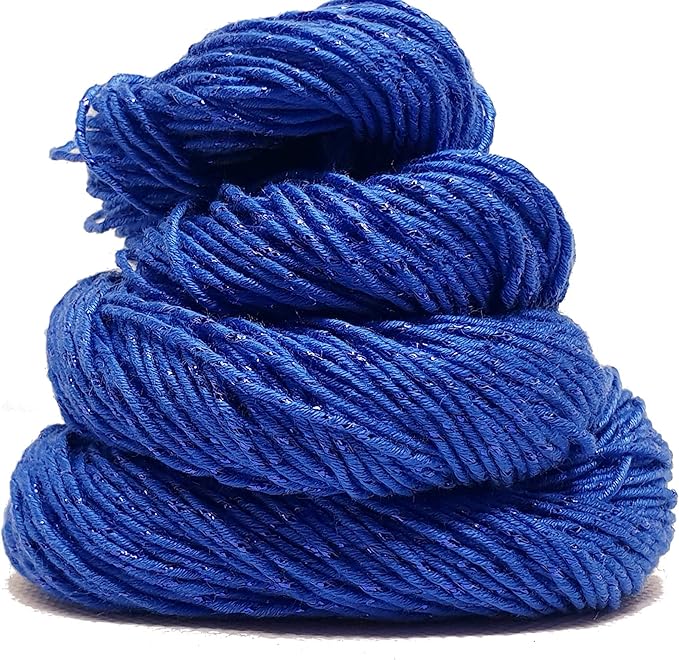 Knitsilk Sparkle Silk Yarn,Royal blue