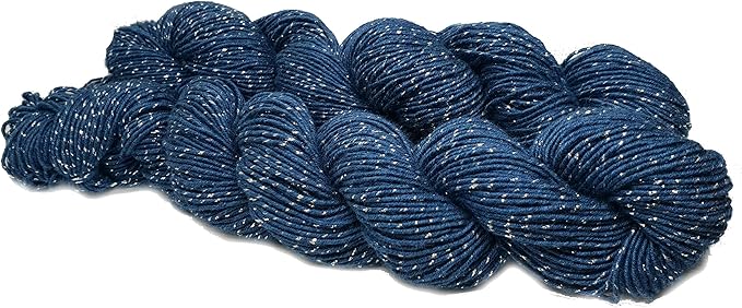 Knitsilk Sparkle Silk Yarn,Navy blue