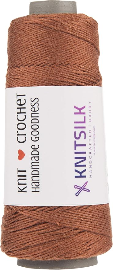 Knitsilk 8 ply silk viscose yarn,Brown