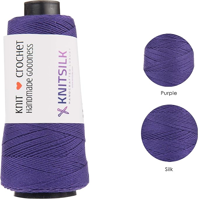 Knitsilk 8 ply silk viscose yarn,Purple