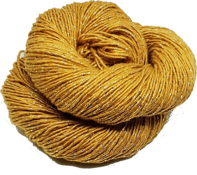 Knitsilk Sparkle Silk Yarn,Mustard