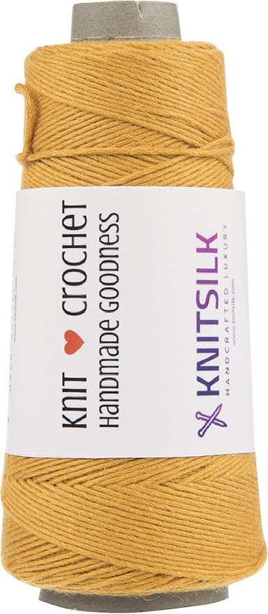 Knitsilk 8 ply silk viscose yarn,Mustard