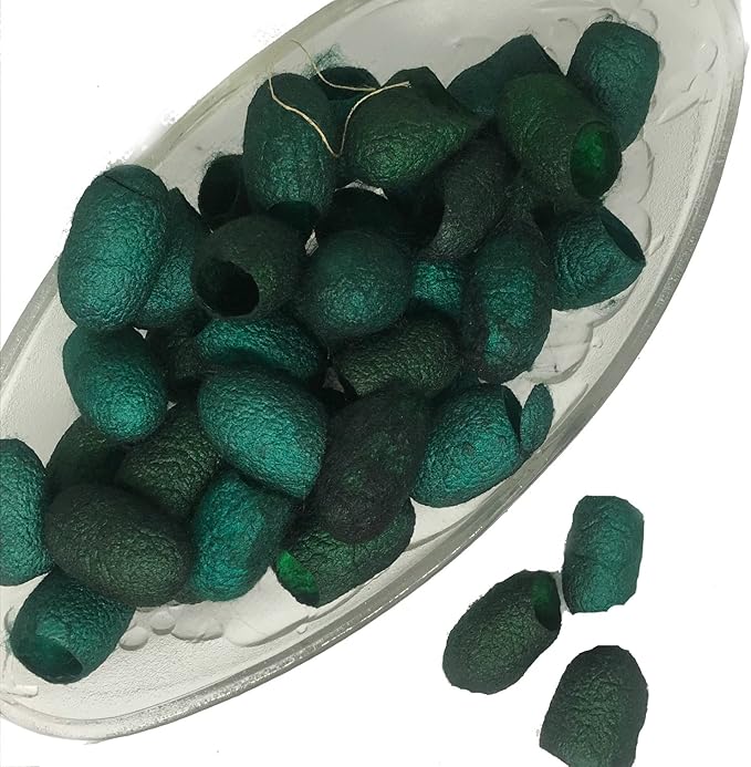 knitsilk silk cocoons, Green Iris