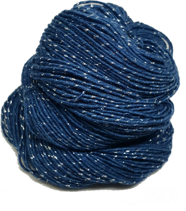 Knitsilk Sparkle Silk Yarn,Navy blue