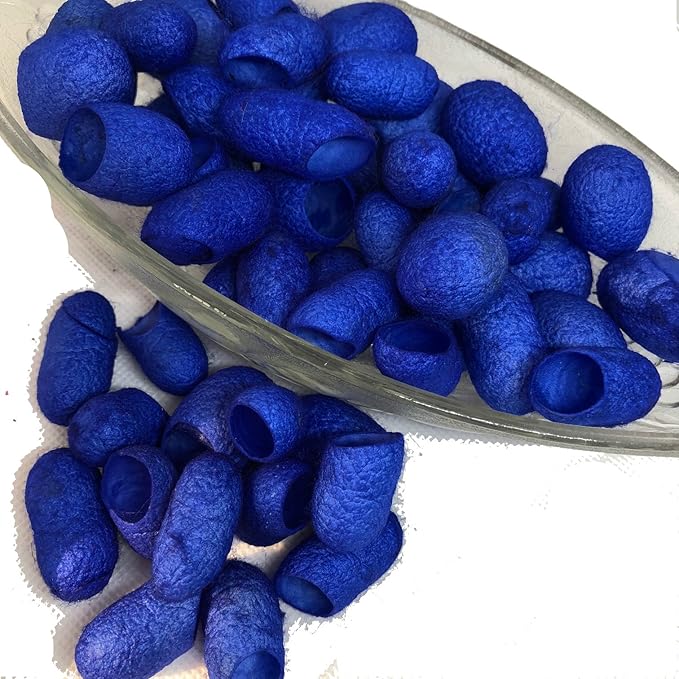 knitsilk silk cocoons,Royal blue