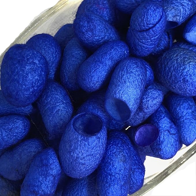knitsilk silk cocoons,Royal blue