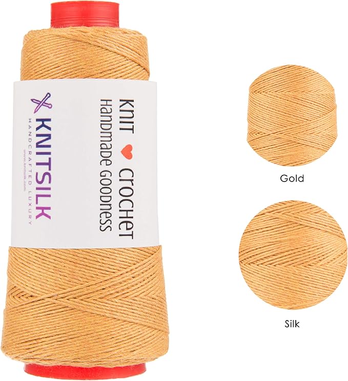 Knitsilk 8 ply silk viscose yarn,Gold
