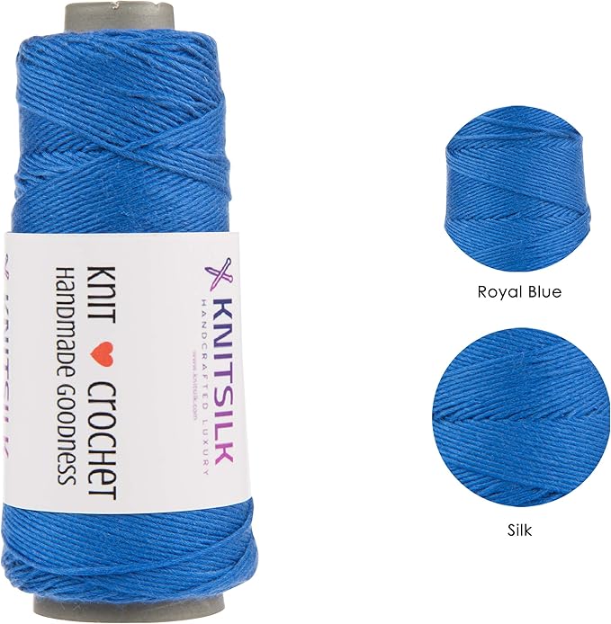 Knitsilk 8 ply silk viscose yarn,Royal blue