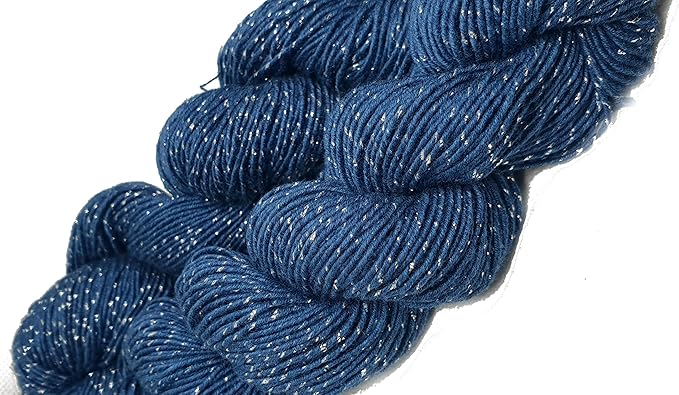 Knitsilk Sparkle Silk Yarn,Navy blue