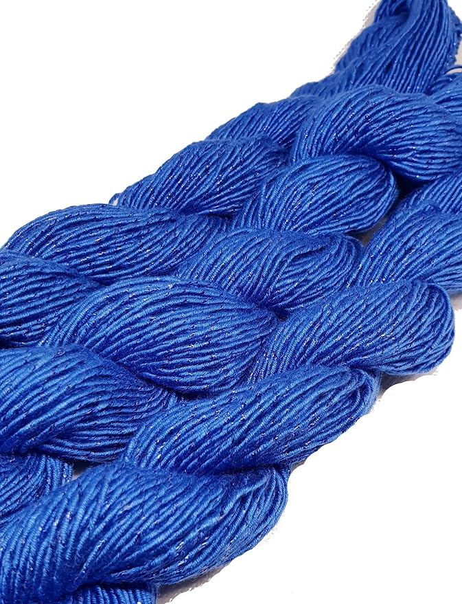 Knitsilk Sparkle Silk Yarn,Royal blue