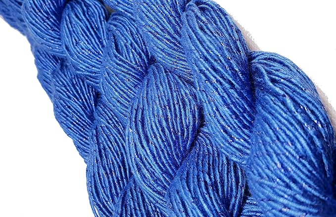 Knitsilk Sparkle Silk Yarn,Royal blue