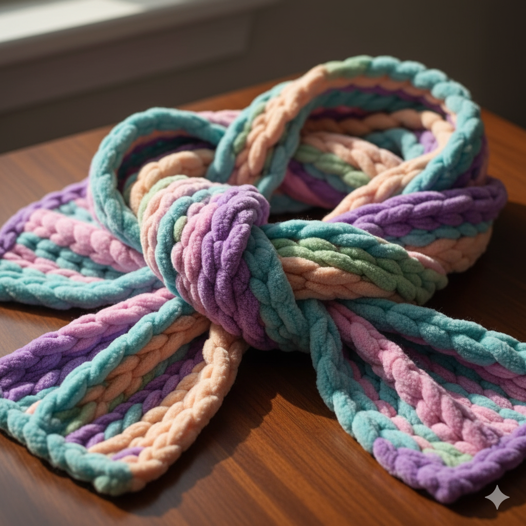 Knitsilk Baby Soft Blankie Wool Yarn | Natural, Ultra-Soft Wool for Premium Baby Blankets, Cozy Throws & Quick Projects | 100 grams | Green Pink