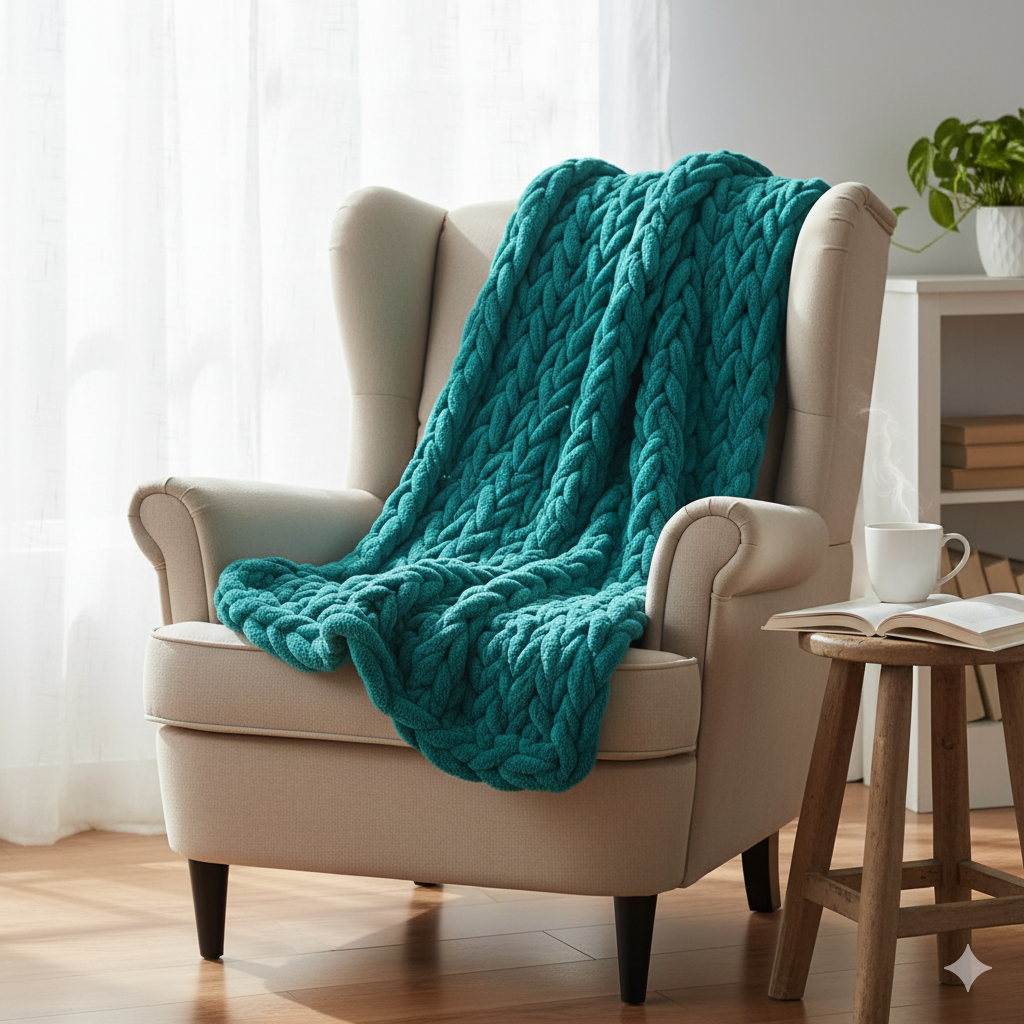 Knitsilk Baby Soft Blankie Wool Yarn | Natural, Ultra-Soft Wool for Premium Baby Blankets, Cozy Throws & Quick Projects | 100 grams | Green