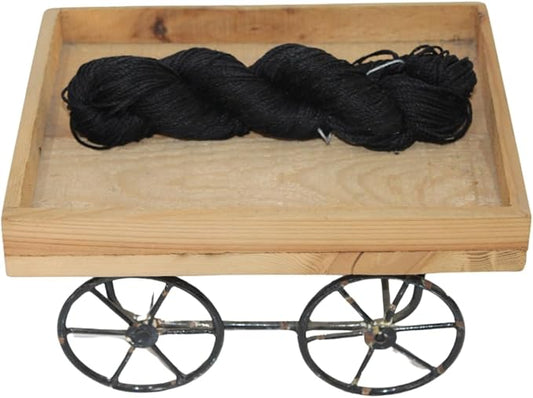 Knitsilk 3 Ply 100% Mulberry Silk Lace Weight Yarn – Black (50g / 260 Yards)