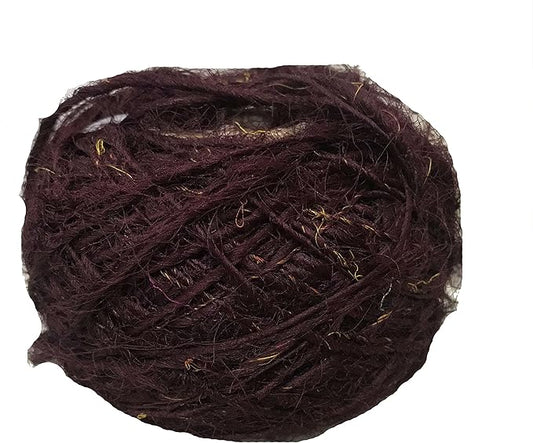 Knitsilk Premium Recycled Sari Silk Yarn – Coffee brown Color (100 Grams)