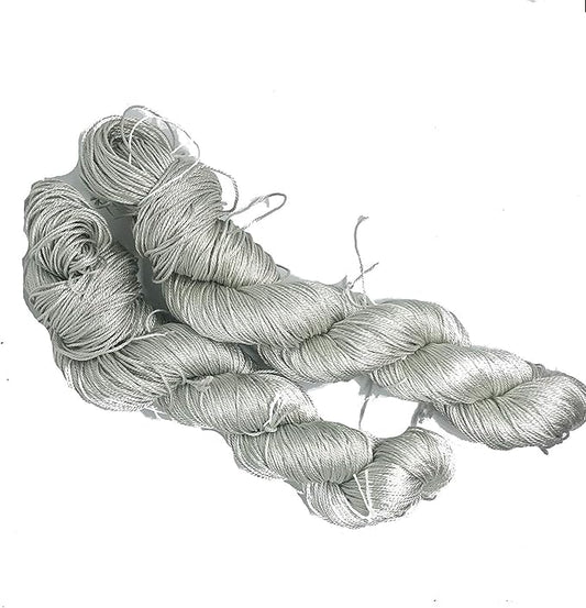 Knitsilk 3 Ply 100% Mulberry Silk Lace Weight Yarn – Grey (50g / 260 Yards)