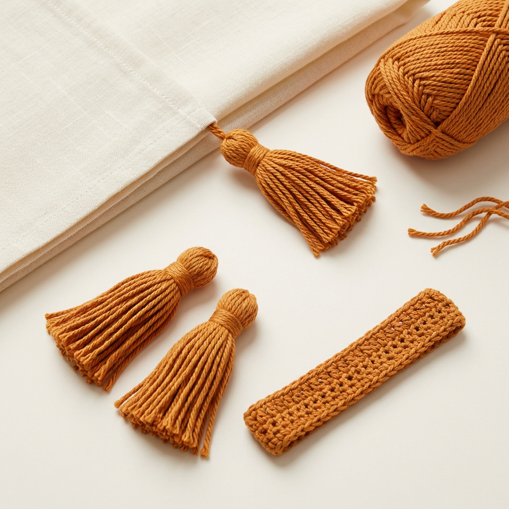 Project inspiration: Amber Spice CottonPearl handmade tassels and crochet trim