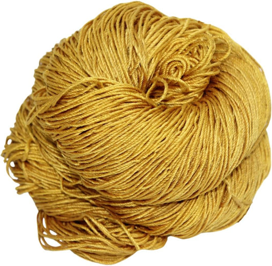 Knitsilk 3 Ply 100% Mulberry Silk Lace Weight Yarn – Mustard (50g / 260 Yards)