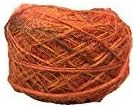 Knitsilk Premium Recycled Sari Silk Yarn – Orange Color (100 Grams)