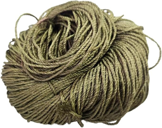 Knitsilk 3 Ply 100% Mulberry Silk Lace Weight Yarn – Olive(50g / 260 Yards)