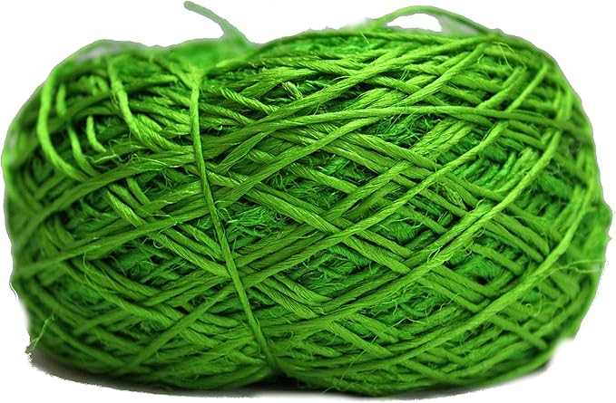 Knitsilk Premium Recycled Sari Silk Yarn – Parrot Green Color (100 Grams)