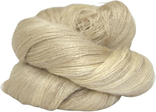 Knitsilk Tussah Combed Spun Silk Yarn 2 Ply (2/70 Nm, 50 gm)-Glossy Finish,Combed yarn