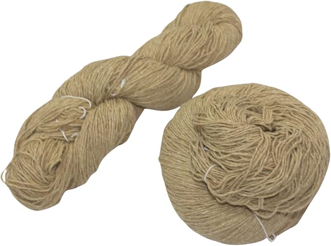 Knitsilk Tussah Carded Spun Silk Yarn 6 ply (6/30 Nm,100 Gm), Carded Yarn, 900+Yards, Matt Finish