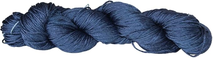 Knitsilk 3 Ply 100% Mulberry Silk Lace Weight Yarn – Twiight blue (50g / 260 Yards)