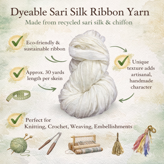 Dyeable Chiffon Sari Silk Ribbon: The Complete Guide to Premium Recycled Silk for Crafts & Fiber Art