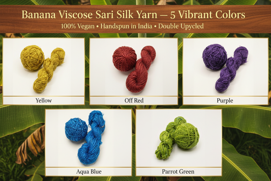Banana Viscose Sari Silk Yarn: The Vegan Luxury Yarn Spun from Tropical India