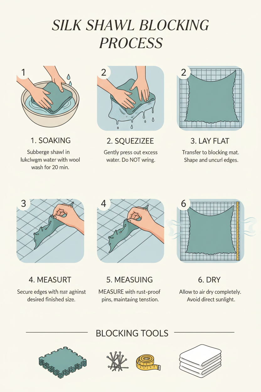 How to Block a Silk Shawl: Complete Step-by-Step Tutorial