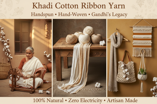 Discover Khadi Cotton Ribbon Yarn: The Artisan's Choice for Sustainable, Handcrafted Projects