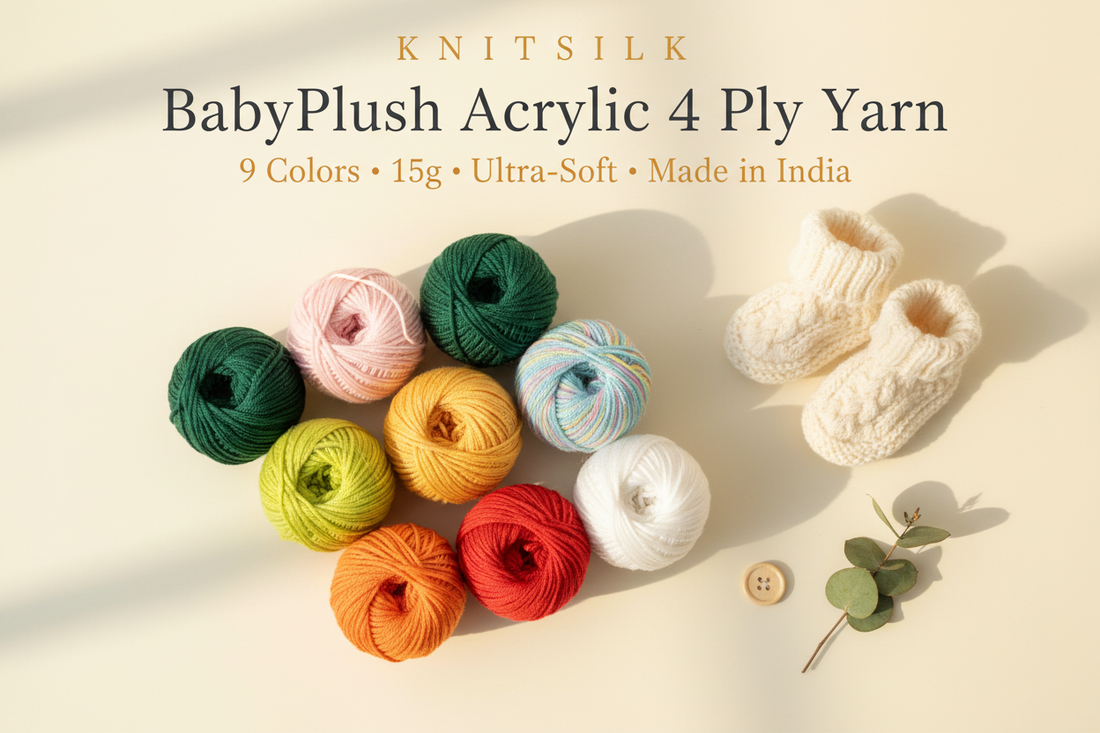 KnitSilk BabyPlush Acrylic 4 Ply Yarn — The Ultimate Soft Baby Yarn in 9 Colors