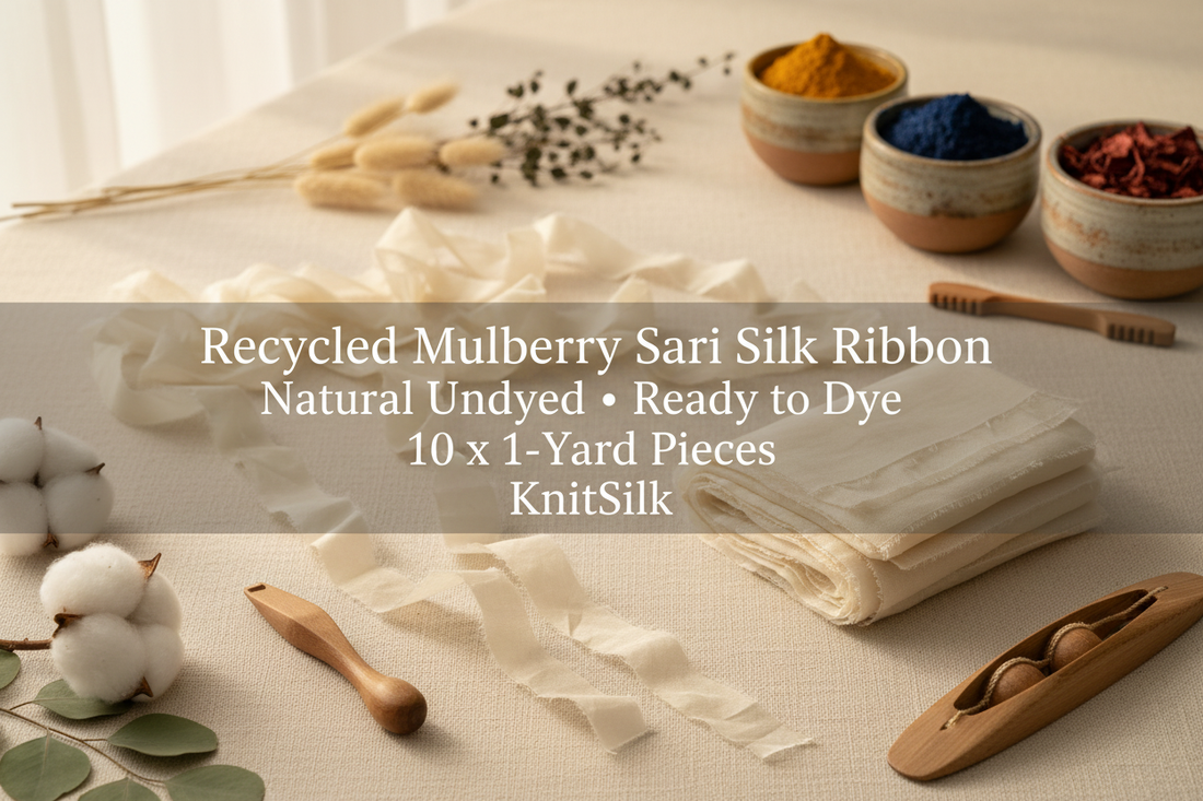 Natural Undyed Mulberry Sari Silk Ribbon: The Dyer's Ultimate Canvas