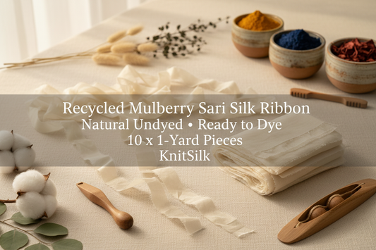 Natural Undyed Mulberry Sari Silk Ribbon: The Dyer's Ultimate Canvas