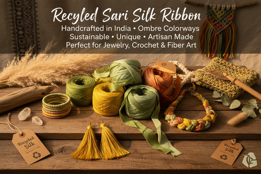 The Sari Silk Ribbon Taking American Crafters by Storm: Olive Ombre & Beyond
