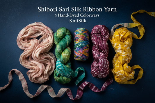 Shibori Sari Silk Ribbon Yarn: Where Ancient Japanese Craft Meets Indian Silk