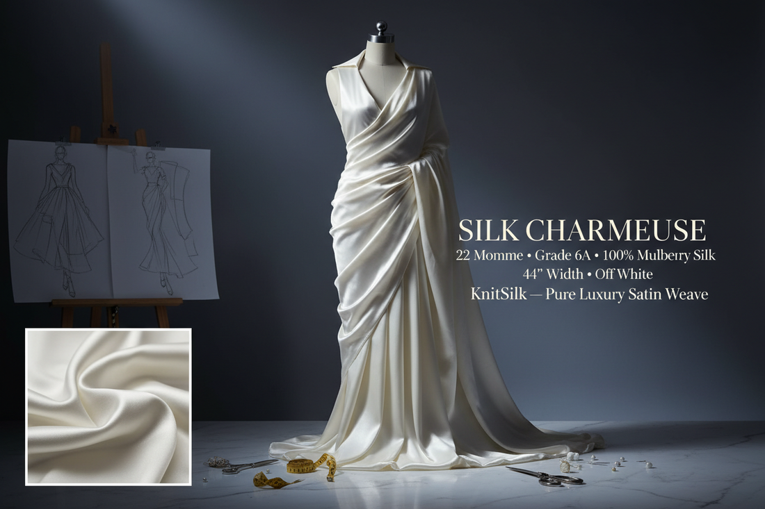 Silk Charmeuse Fabric: The Complete Guide to 22mm Grade 6A Mulberry Silk Satin Weave