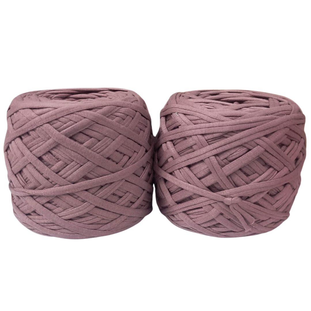 Knitsilk Flexi T-Shirt Yarn – 450g Super Chunky Recycled Cotton Blend – Vibrant Colors – Soft, Durable, Eco-Friendly Bulky Yarn for Knitting, Crochet, Macramé & DIY Crafts, Mauve