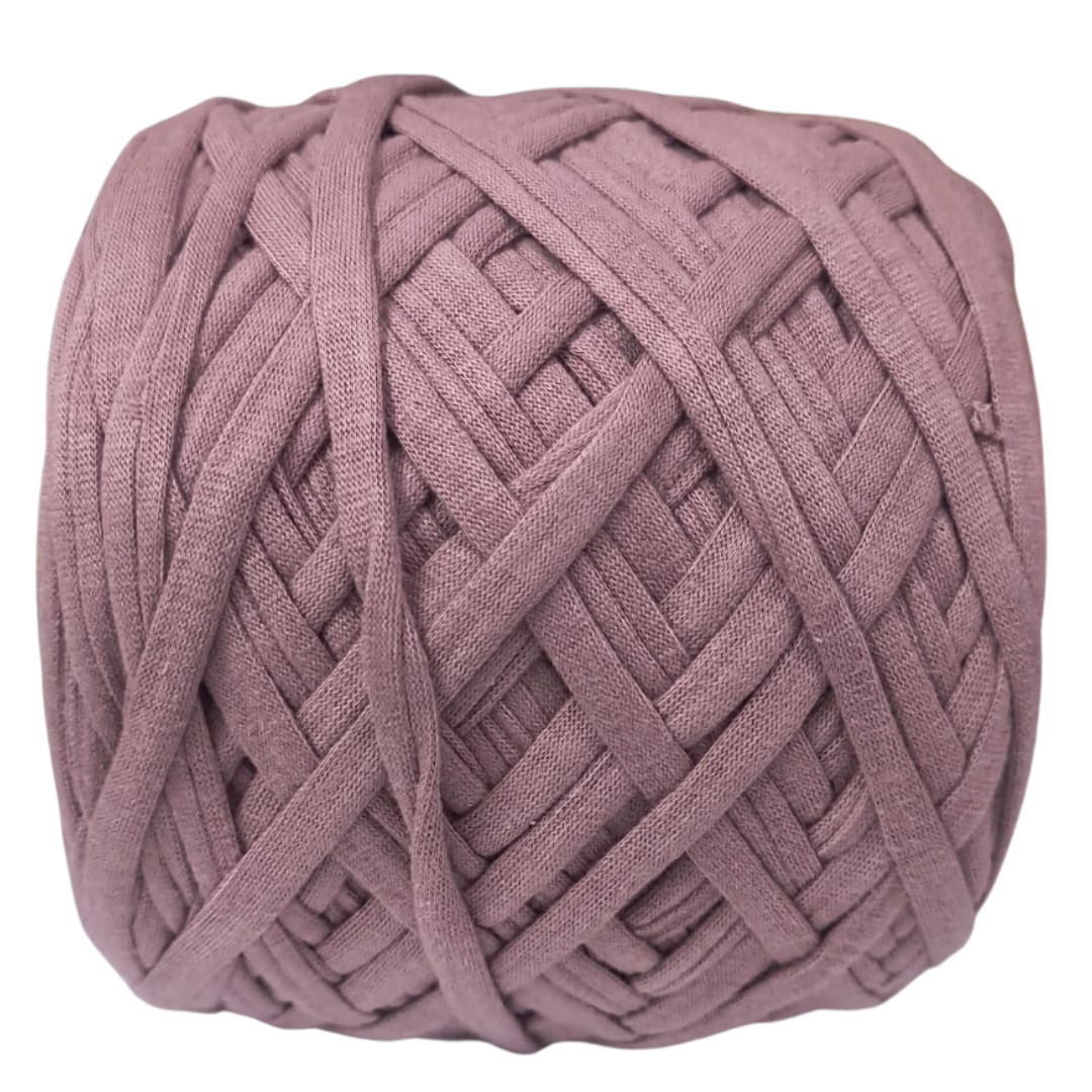 Knitsilk Flexi T-Shirt Yarn – 450g Super Chunky Recycled Cotton Blend – Vibrant Colors – Soft, Durable, Eco-Friendly Bulky Yarn for Knitting, Crochet, Macramé & DIY Crafts, Mauve
