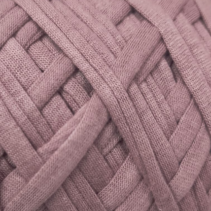 Knitsilk Flexi T-Shirt Yarn – 450g Super Chunky Recycled Cotton Blend – Vibrant Colors – Soft, Durable, Eco-Friendly Bulky Yarn for Knitting, Crochet, Macramé & DIY Crafts, Mauve