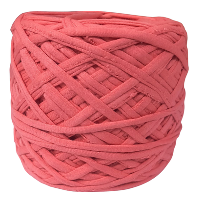 Knitsilk Flexi T-Shirt Yarn – 450g Super Chunky Recycled Cotton Blend – Vibrant Colors – Soft, Durable, Eco-Friendly Bulky Yarn for Knitting, Crochet, Macramé & DIY Crafts, Dark peach