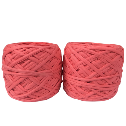 Knitsilk Flexi T-Shirt Yarn – 450g Super Chunky Recycled Cotton Blend – Vibrant Colors – Soft, Durable, Eco-Friendly Bulky Yarn for Knitting, Crochet, Macramé & DIY Crafts, Dark peach