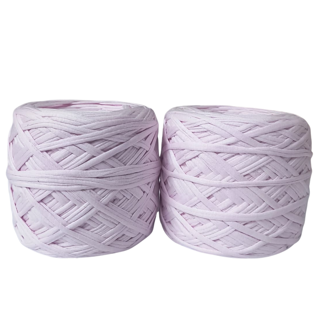 Knitsilk Flexi T-Shirt Yarn – 450g Super Chunky Recycled Cotton Blend – Vibrant Colors – Soft, Durable, Eco-Friendly Bulky Yarn for Knitting, Crochet, Macramé & DIY Crafts, Pastel pink