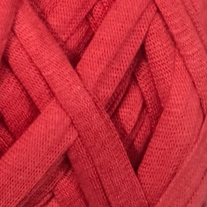 Knitsilk Flexi T-Shirt Yarn – 450g Super Chunky Recycled Cotton Blend – Vibrant Colors – Soft, Durable, Eco-Friendly Bulky Yarn for Knitting, Crochet, Macramé & DIY Crafts, Red