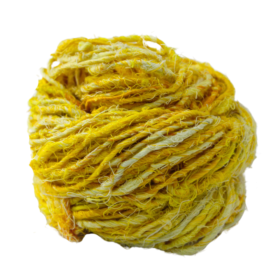 Knitsilk Artisan Linen yarn - Chunky Handspun & Hand-Dyed Yarn | 50 Yards / 100 Grams | Natural & Premium Quality (Pack of 2)