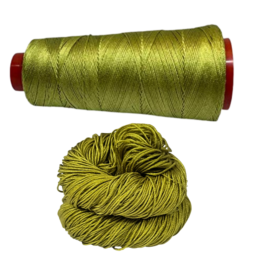 Knitsilk 3 Ply 100% Mulberry Silk Lace Weight Yarn –Olive green(50g / 260 Yards)