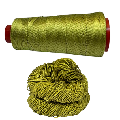 Knitsilk 3 Ply 100% Mulberry Silk Lace Weight Yarn –Olive green(50g / 260 Yards)