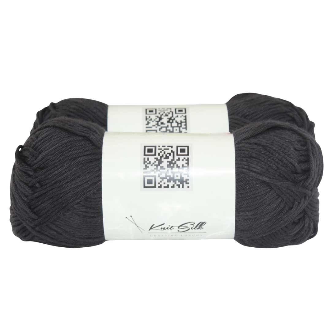 Knitsilk Soft Cotton Knitting Yarn – 100% Cotton | 2 X 100g (Approx. 200+ Yard