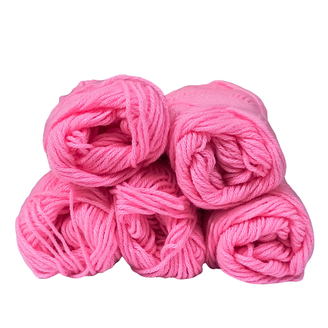 Knitsilk BabySoft – 4‑Ply Acriwool Yarn (Pack of 5 x 20g Balls, 250+ Yards Total) | Cotton Candy Kiss